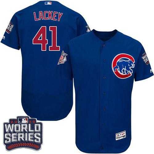 Chicago Cubs #41 John Lackey Blue Flexbase Authentic Collection 2016 World Series Bound Stitched Baseball Jersey