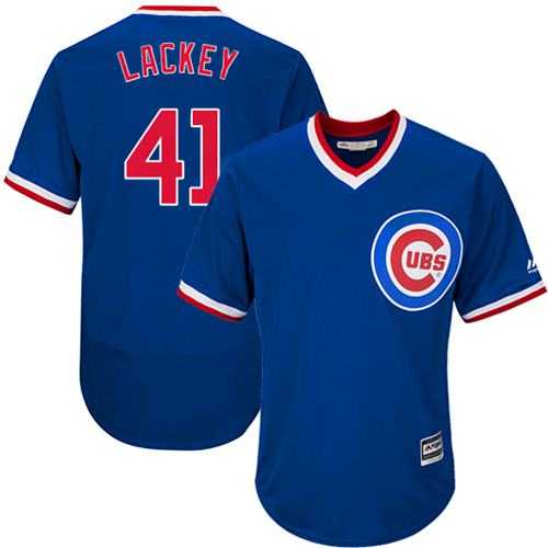 Chicago Cubs #41 John Lackey Blue Flexbase Authentic Collection Cooperstown Stitched Baseball Jersey