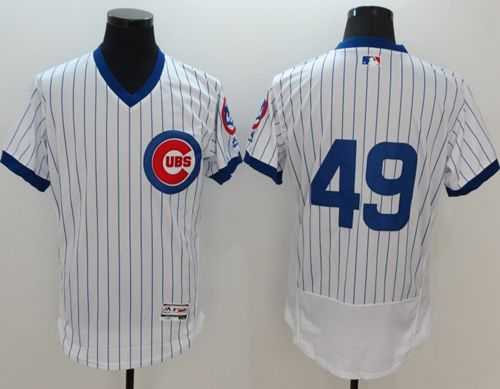 Chicago Cubs #49 Jake Arrieta White Flexbase Authentic Collection Cooperstown Stitched Baseball Jersey
