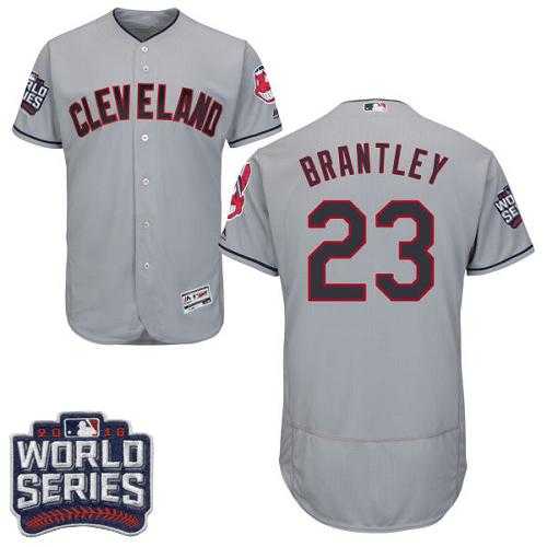 Cleveland Indians #23 Michael Brantley Grey Flexbase Authentic Collection 2016 World Series Bound Stitched Baseball Jersey