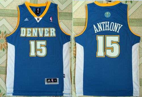 Denver Nuggets #15 Carmelo Anthony Stitched Baby Blue NBA Jersey