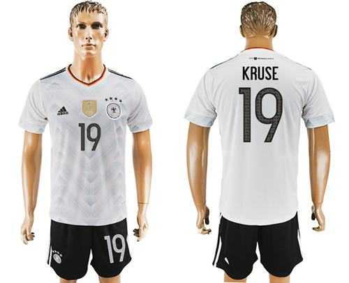 Germany #19 Kruse White Home Soccer Country Jersey