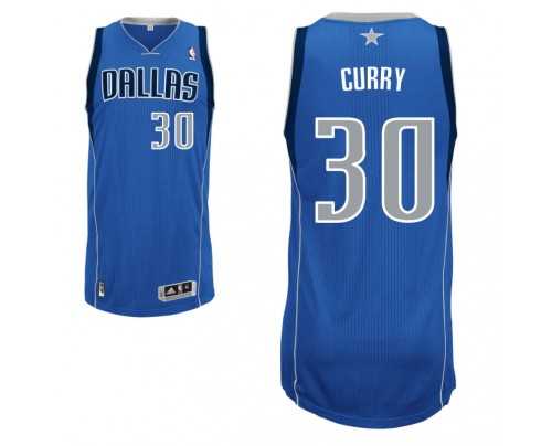 Men's Adidas Dallas Mavericks #30 Seth Curry Swingman Royal Blue Road NBA Jersey