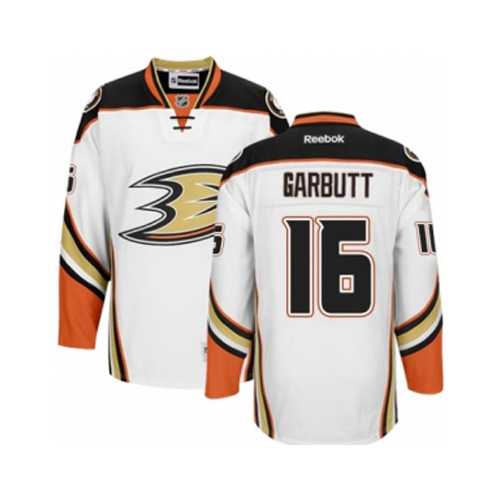 Men's Anaheim Ducks #16 Ryan Garbutt White Away NHL Jersey