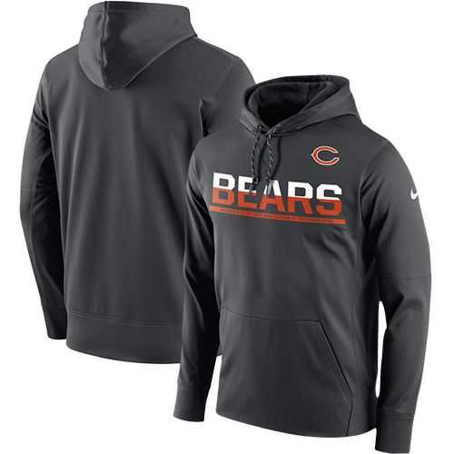 Men's Chicago Bears Nike Sideline Circuit Anthracite Pullover Hoodie