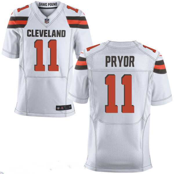 Men's Cleveland Browns #11 Terrelle Pryor White Road Stitched NFL Nike Elite Jersey