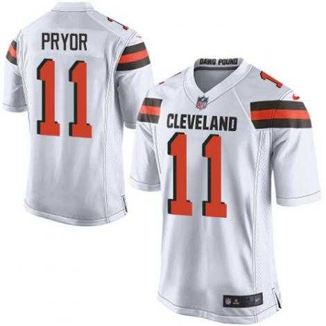 Men's Cleveland Browns #11 Terrelle Pryor White Road Stitched NFL Nike Game Jersey
