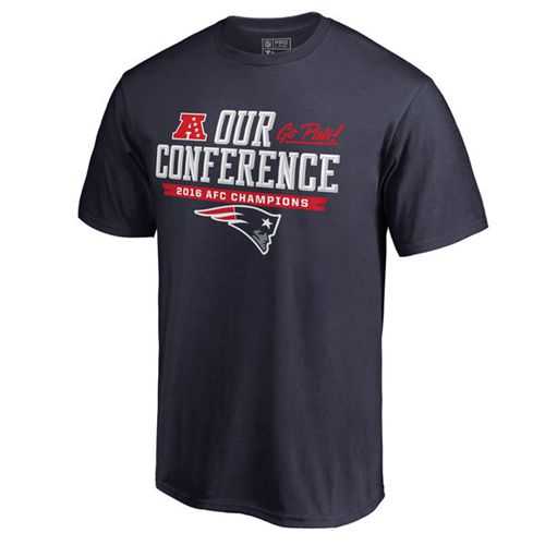 Men's New England Patriots Pro Line by Fanatics Branded Navy 2016 AFC Conference Champions Our Conference T-Shirt