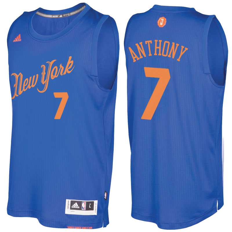 Men's New York Knicks Carmelo Anthony Royal 2016 Christmas Day NBA Swingman Jersey