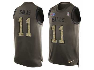 Men's Nike Buffalo Bills #11 Greg Salas Limited Green Salute to Service Tank Top NFL Jersey