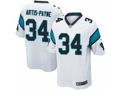 Men's Nike Carolina Panthers #34 Cameron Artis-Payne Game White NFL Jersey