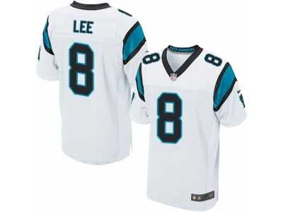 Men's Nike Carolina Panthers #8 Andy Lee Elite White NFL Jersey