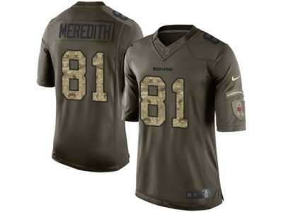 Men's Nike Chicago Bears #81 Cameron Meredith Limited Green Salute to Service NFL Jersey