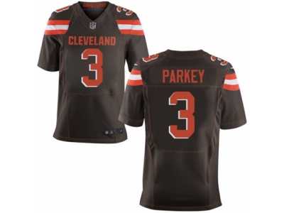 Men's Nike Cleveland Browns #3 Cody Parkey Elite Brown Team Color NFL Jersey