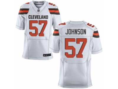 Men's Nike Cleveland Browns #57 Cam Johnson Elite White NFL Jersey