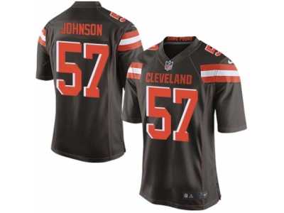 Men's Nike Cleveland Browns #57 Cam Johnson Game Brown Team Color NFL Jersey