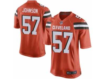 Men's Nike Cleveland Browns #57 Cam Johnson Game Orange Alternate NFL Jersey