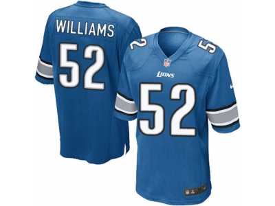 Men's Nike Detroit Lions #52 Antwione Williams Game Light Blue Team Color NFL Jersey