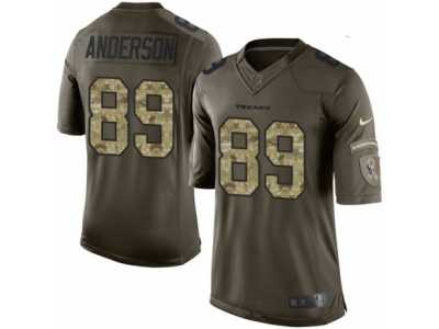 Men's Nike Houston Texans #89 Stephen Anderson Limited Green Salute to Service NFL Jersey