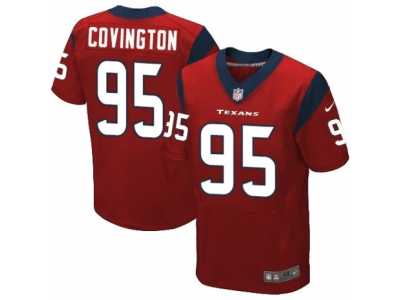 Men's Nike Houston Texans #95 Christian Covington Elite Red Alternate NFL Jersey