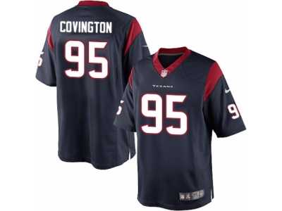 Men's Nike Houston Texans #95 Christian Covington Limited Navy Blue Team Color NFL Jersey