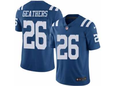 Men's Nike Indianapolis Colts #26 Clayton Geathers Limited Royal Blue Rush NFL Jersey