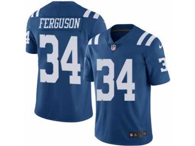 Men's Nike Indianapolis Colts #34 Josh Ferguson Limited Royal Blue Rush NFL Jersey