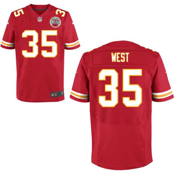 Men's Nike Kansas City Chiefs #35 Charcandrick West Red Team Color Stitched NFL Elite Jersey