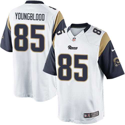Men's Nike Los Angeles Rams #85 Jack Youngblood Limited White NFL Jersey