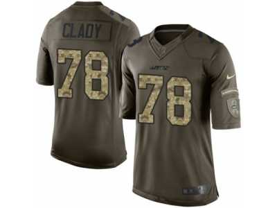 Men's Nike New York Jets #78 Ryan Clady Limited Green Salute to Service NFL Jersey