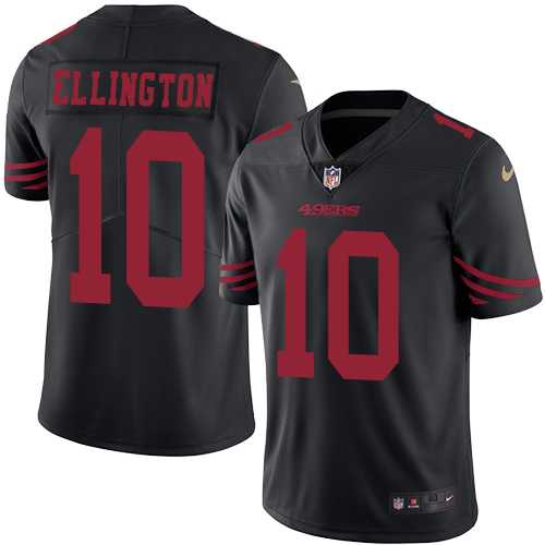 Men's Nike San Francisco 49ers #10 Bruce Ellington Elite Black Rush NFL Jersey