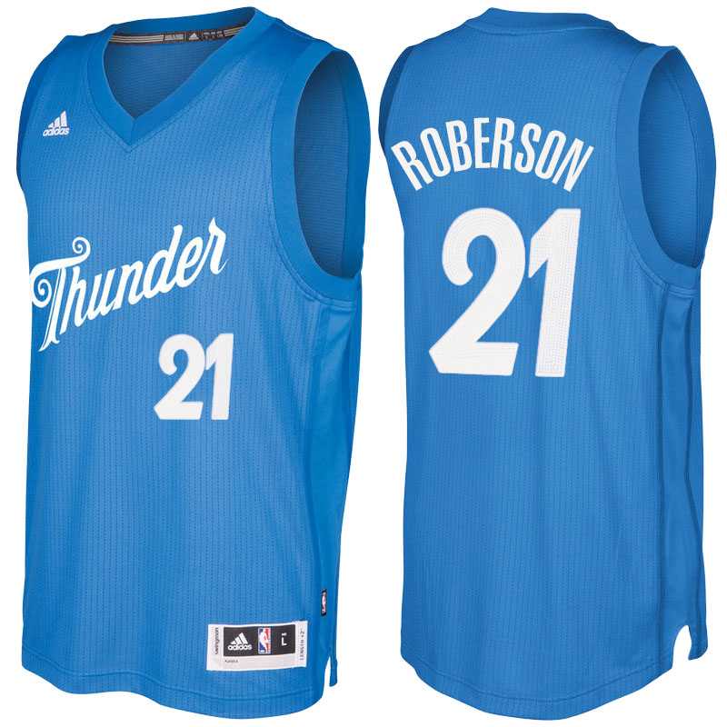 Men's Oklahoma City Thunder #21 Andre Roberson Blue 2016 Christmas Day NBA Swingman Jersey