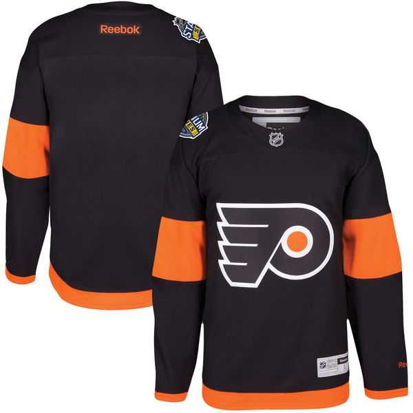 Men's Reebok Philadelphia Flyers Customized Black 2017 Stadium Series Stitched NHL Jersey