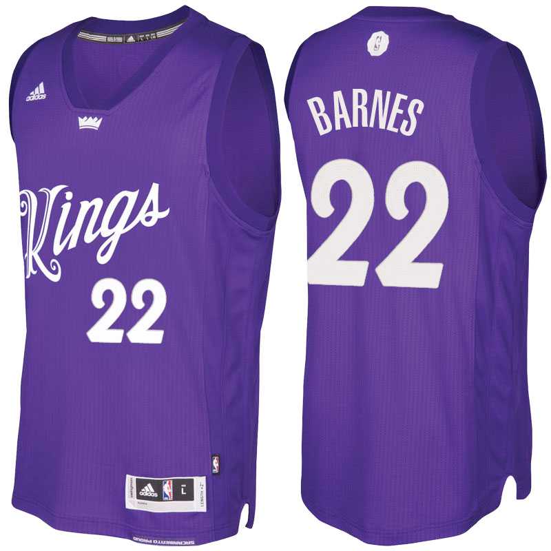Men's Sacramento Kings #22 Matt Barnes Purple 2016 Christmas Day NBA Swingman Jersey