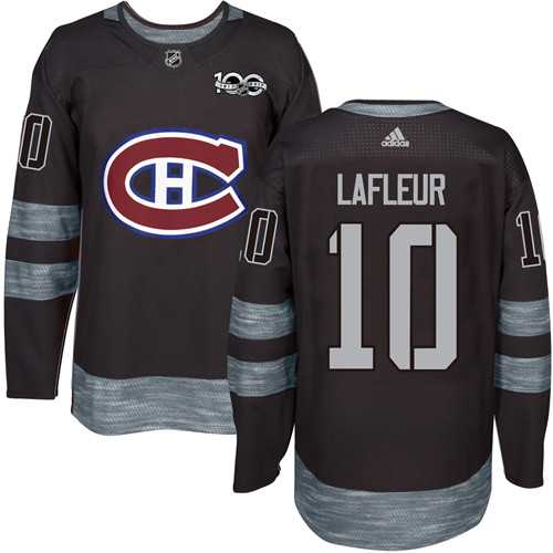 Montreal Canadiens #10 Guy Lafleur Black 1917-2017 100th Anniversary Stitched NHL Jersey
