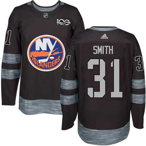 New York Islanders #31 Billy Smith Black 1917-2017 100th Anniversary Stitched NHL Jersey