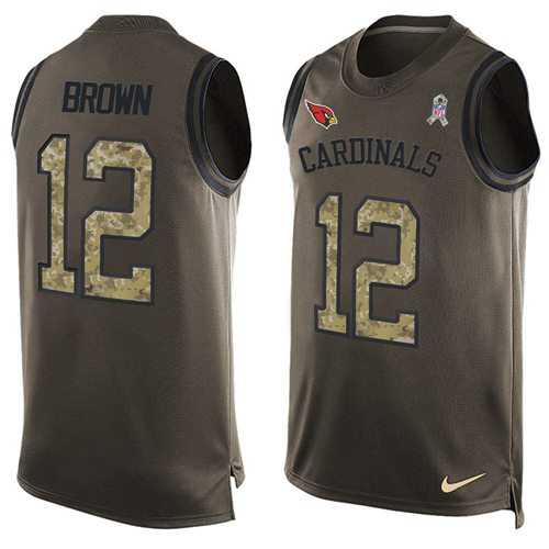 Nike Arizona Cardinals #12 John Brown Green Men's Stitched NFL Limited Salute To Service Tank Top Jersey