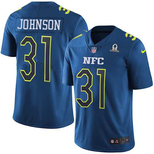 Nike Arizona Cardinals #31 David Johnson Navy Men's Stitched NFL Limited NFC 2017 Pro Bowl Jersey