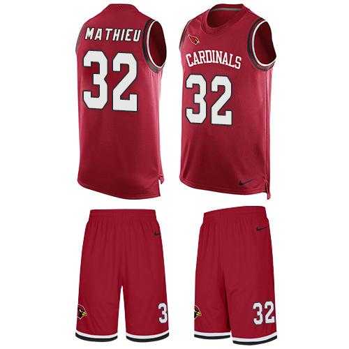 Nike Arizona Cardinals #32 Tyrann Mathieu Red Team Color Men's Stitched NFL Limited Tank Top Suit Jersey