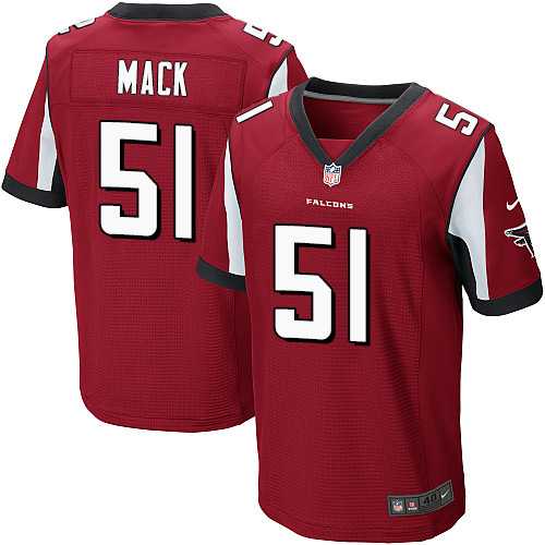 Nike Atlanta Falcons #51 Alex Mack Red Team Color Men's Stitched NFL Elite Jersey