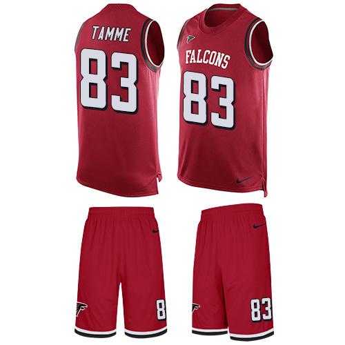 Nike Atlanta Falcons #83 Jacob Tamme Red Team Color Men's Stitched NFL Limited Tank Top Suit Jersey