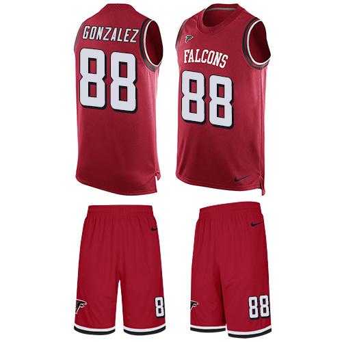 Nike Atlanta Falcons #88 Tony Gonzalez Red Team Color Men's Stitched NFL Limited Tank Top Suit Jersey