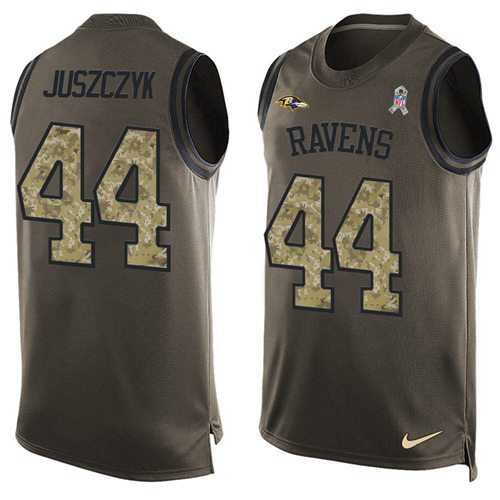 Nike Baltimore Ravens #44 Kyle Juszczyk Green Men's Stitched NFL Limited Salute To Service Tank Top Jersey