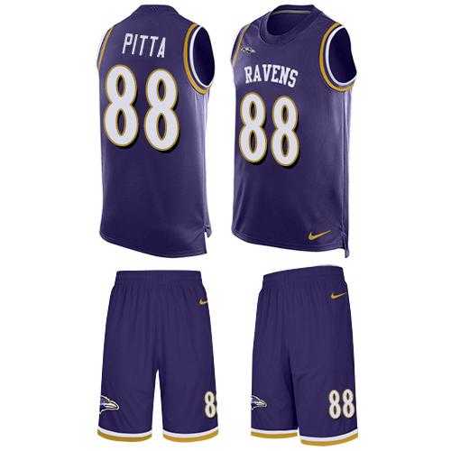 Nike Baltimore Ravens #88 Dennis Pitta Purple Team Color Men's Stitched NFL Limited Tank Top Suit Jersey