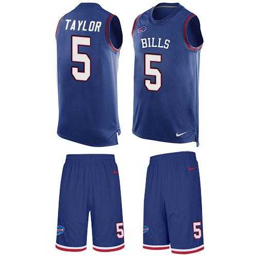 Nike Buffalo Bills #5 Tyrod Taylor Royal Blue Team Color Men's Stitched NFL Limited Tank Top Suit Jersey