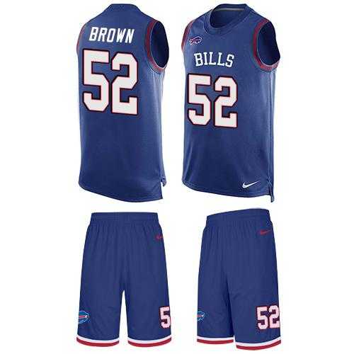 Nike Buffalo Bills #52 Preston Brown Royal Blue Team Color Men's Stitched NFL Limited Tank Top Suit Jersey