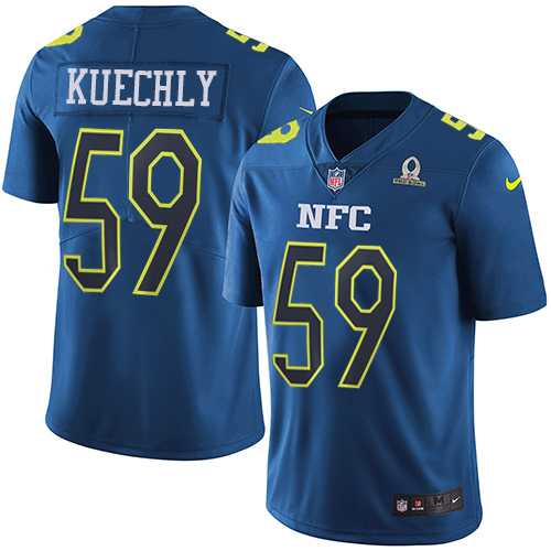 Nike Carolina Panthers #59 Luke Kuechly Navy Men's Stitched NFL Limited NFC 2017 Pro Bowl Jersey