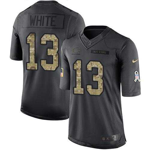 Nike Chicago Bears #13 Kevin White Black Men's Stitched NFL Limited 2016 Salute to Service Jersey