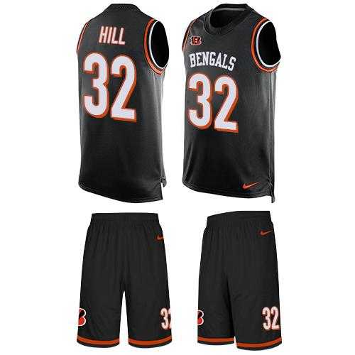 Nike Cincinnati Bengals #32 Jeremy Hill Black Team Color Men's Stitched NFL Limited Tank Top Suit Jersey
