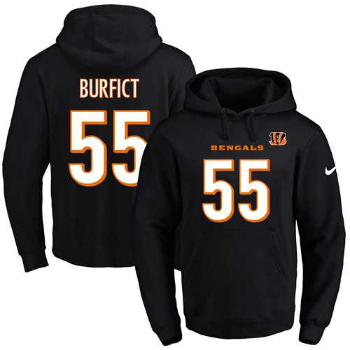Nike Cincinnati Bengals #55 Vontaze Burfict Black Name & Number Pullover NFL Hoodie